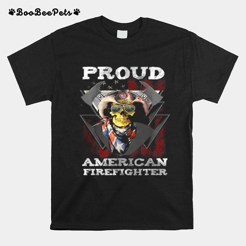 Patriotic Proud Of Firefighter American Flag T-Shirt