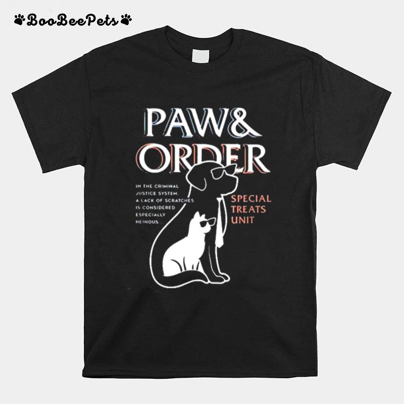 Paw And Order Special Feline Unit Pets Training Dog And Cat T-Shirt
