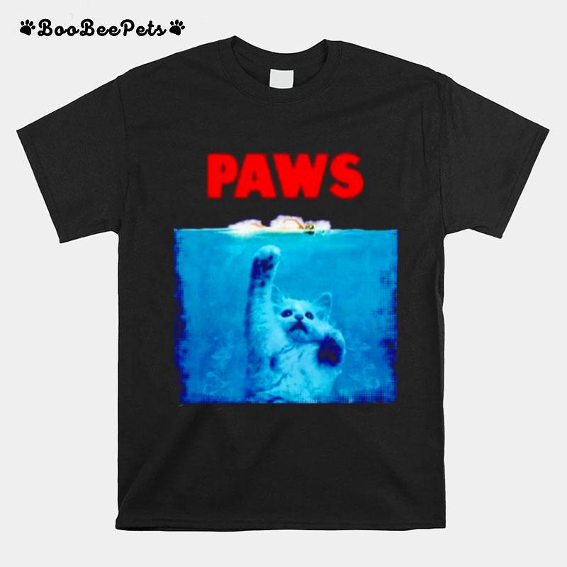 Paws Cat Kitten Meow Parody T-Shirt