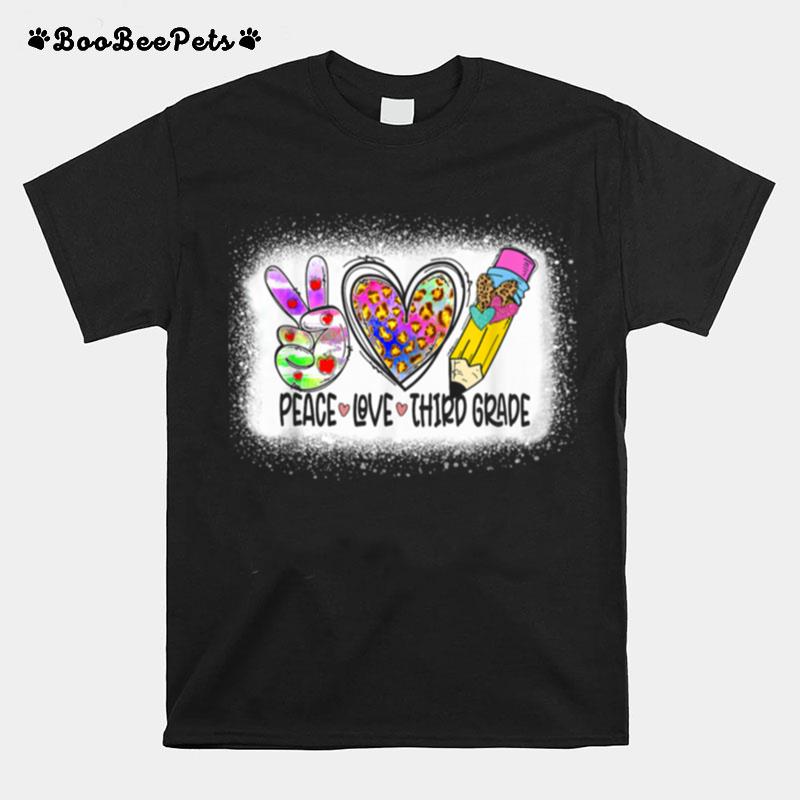 Peace Love 3Rd Tiedye Studentteacher Apple Pencil T-Shirt