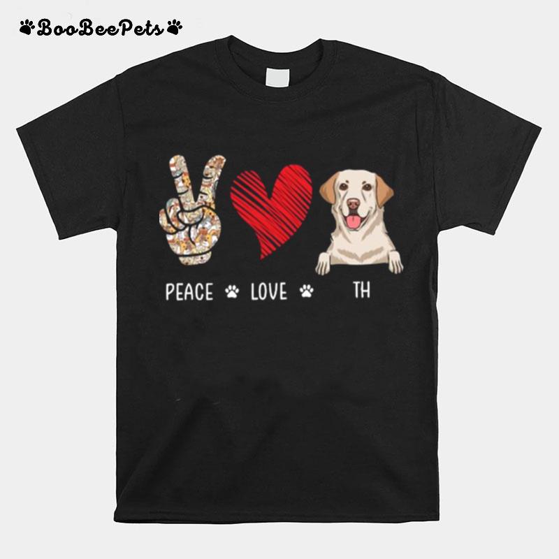 Peace Love And Beagle Dog T-Shirt