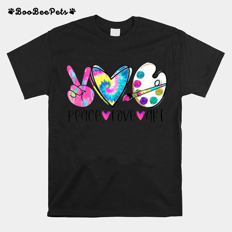 Peace Love Art Tie Dye T-Shirt