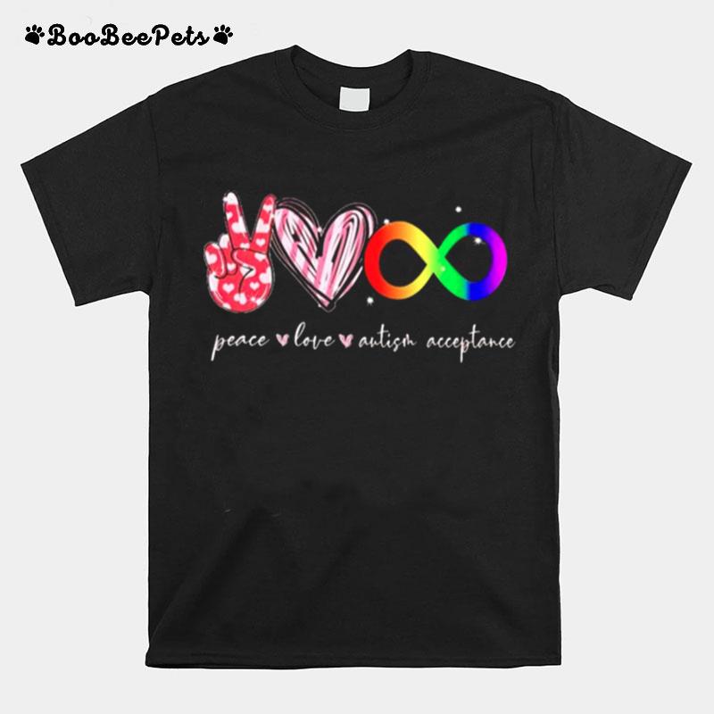 Peace Love Autism Acceptance T-Shirt