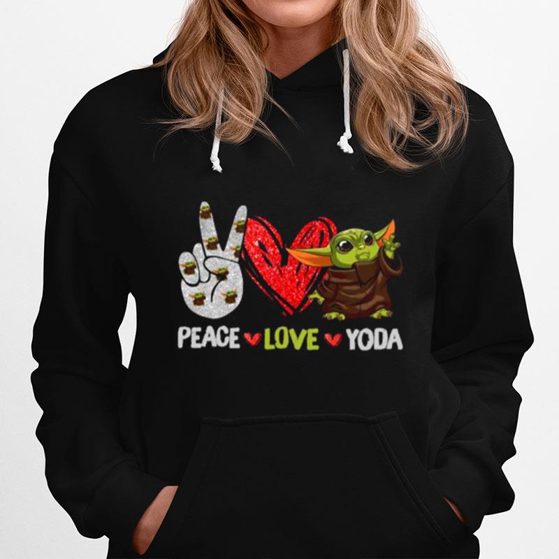 Peace Love Baby Yoda Hoodie