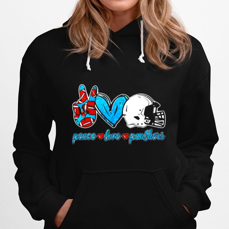 Peace Love Carolina Panthers Football Team Hoodie