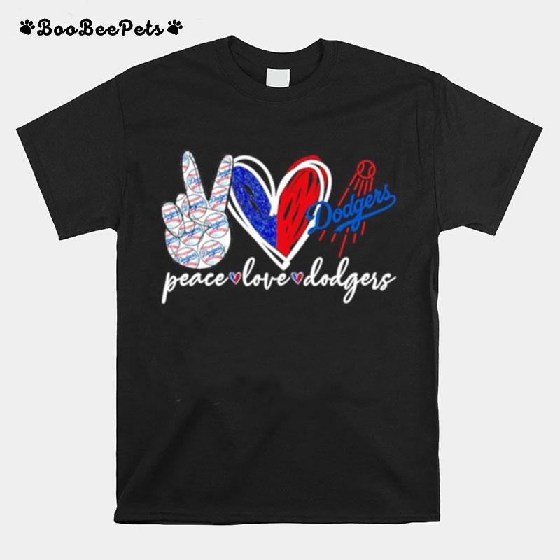 Peace Love Dodgers T-Shirt