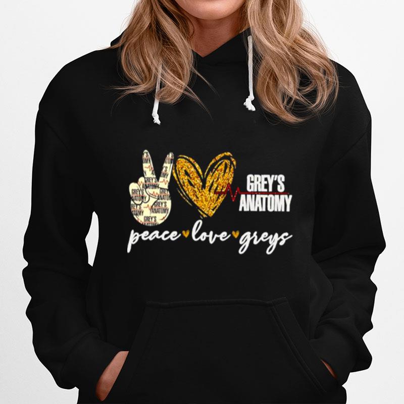 Peace Love Greys Anatomy Hoodie