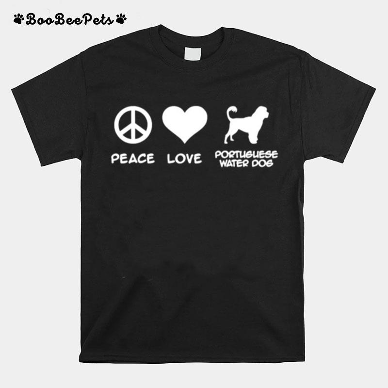 Peace Love Portuguese Water Dog T-Shirt