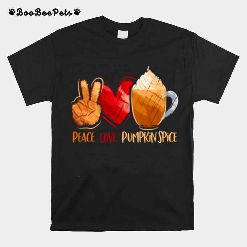 Peace Love Pumpkin Spice Thanksgiving T-Shirt