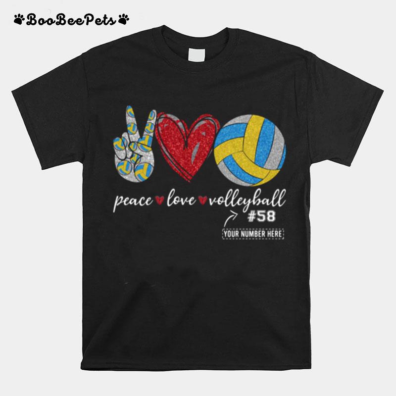 Peace Love Volleyball 58 T-Shirt