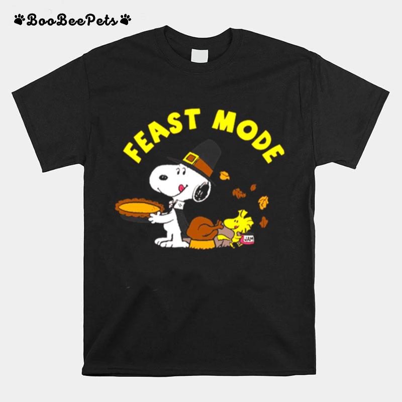 Peanuts Feast Mode Thanksgiving Snoopy And Woodstock T-Shirt