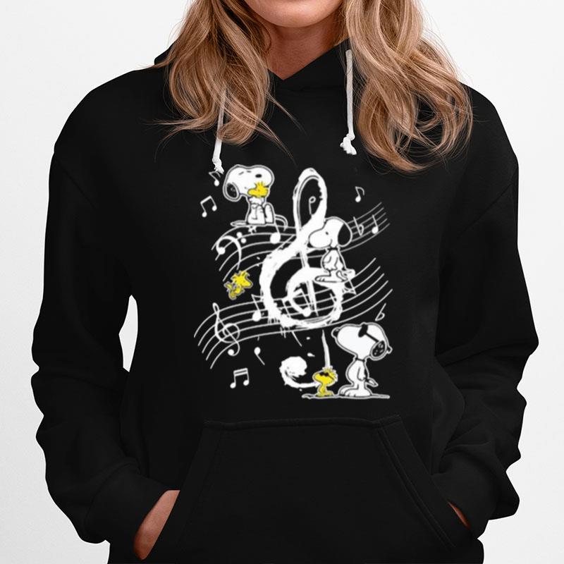 Peanuts Snoopy And Woodstock Music Hoodie