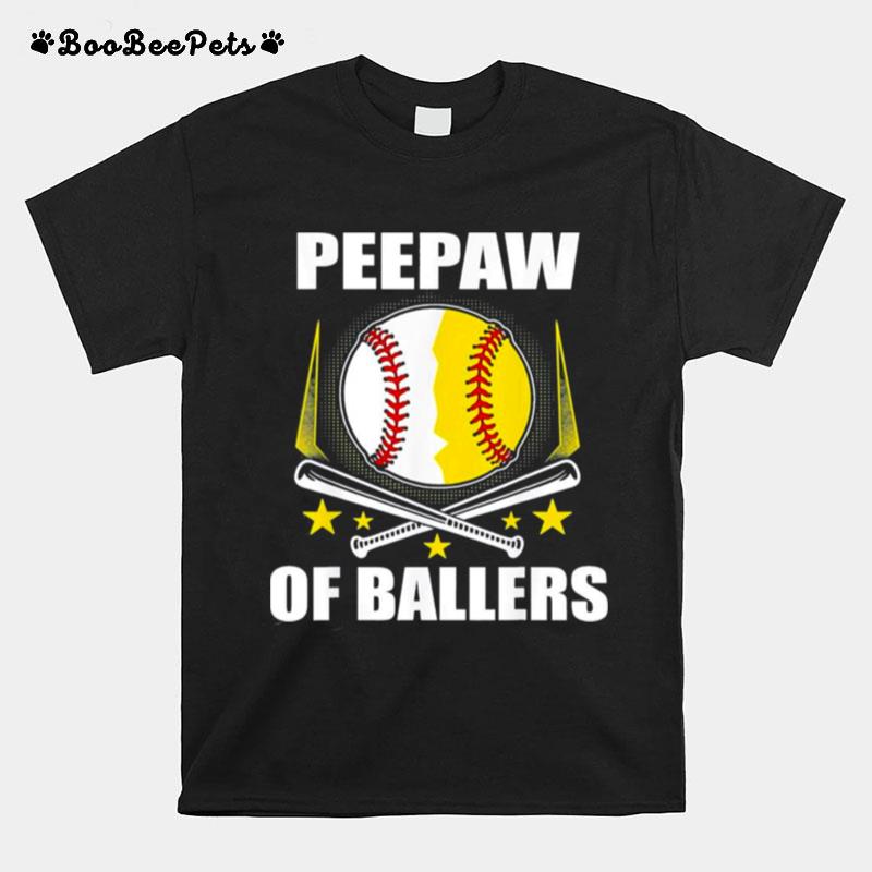 Peepaw Baseball Softball Of Ball Fathers Mothers Day Gift T-Shirt