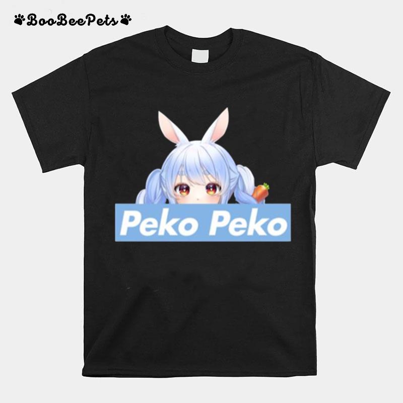 Peko Peko Peeker Holomyth Bunny Hare Girl Hololive Usada Pekora T-Shirt