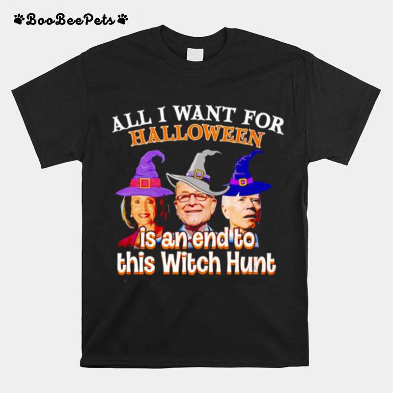 Pelosi Fauci Biden All I Want For Halloween Is An End To This Hunt T-Shirt