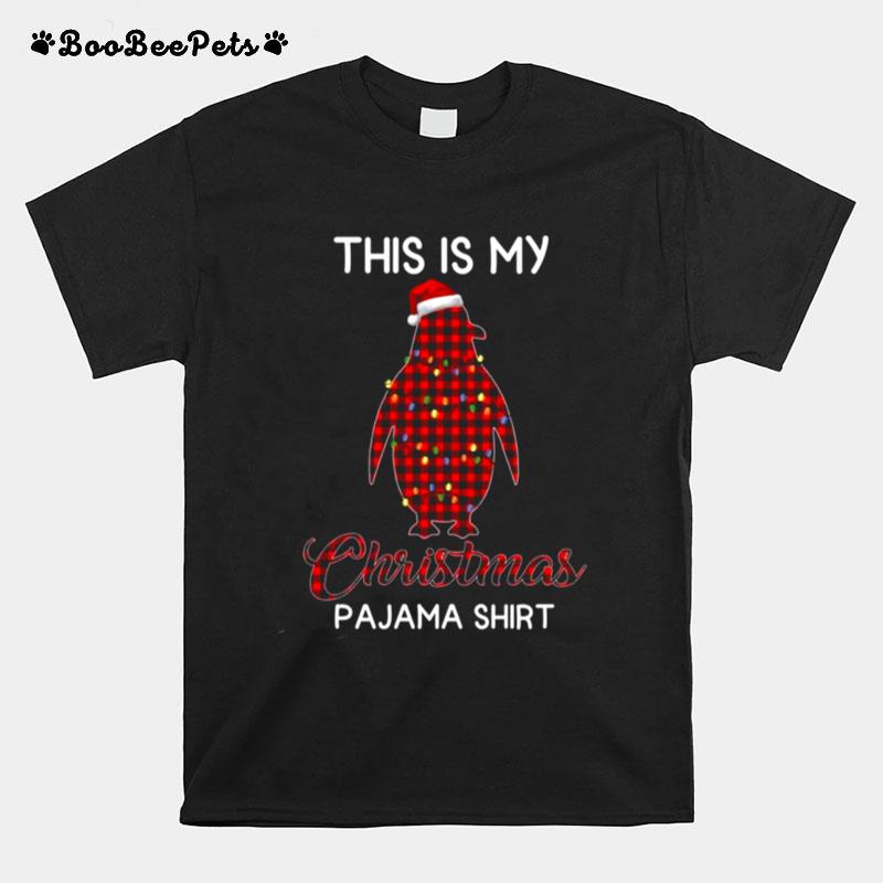 Penguin Santa This Is My Christmas Pajama T-Shirt