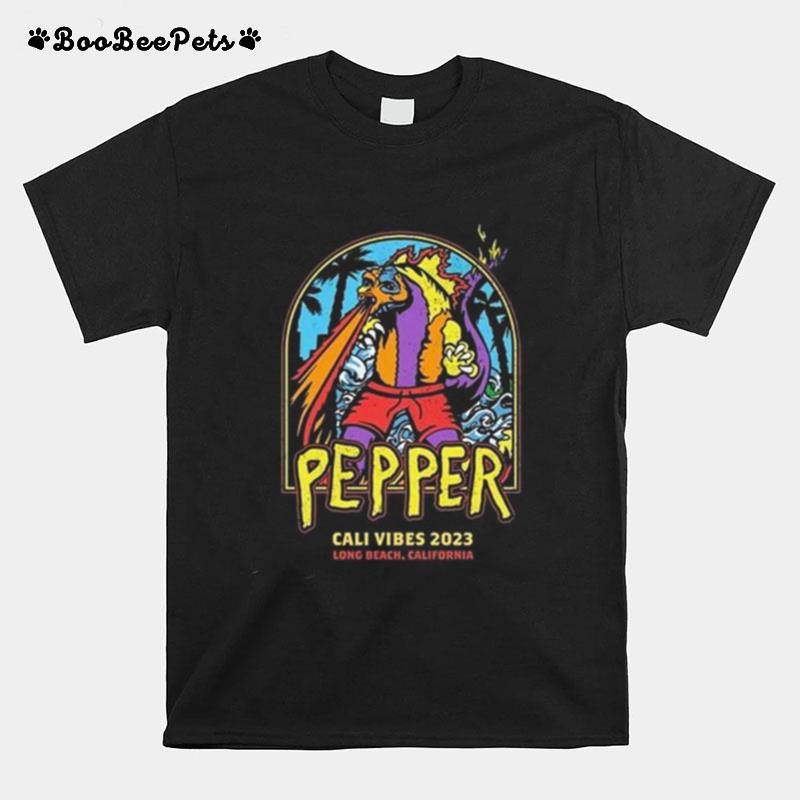 Pepper Cali Vibes 2023 Long Beach California T-Shirt