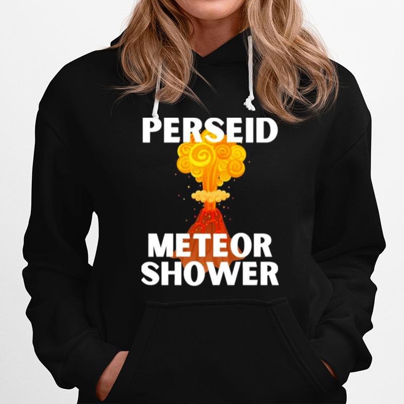 Perseid Meteor Shower Volcano Art Hoodie