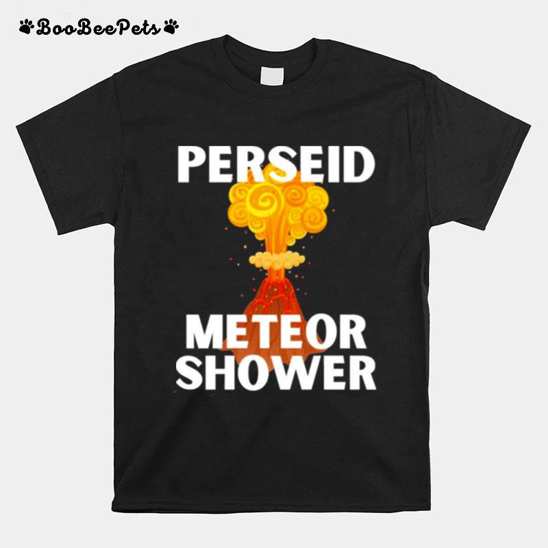 Perseid Meteor Shower Volcano Art T-Shirt