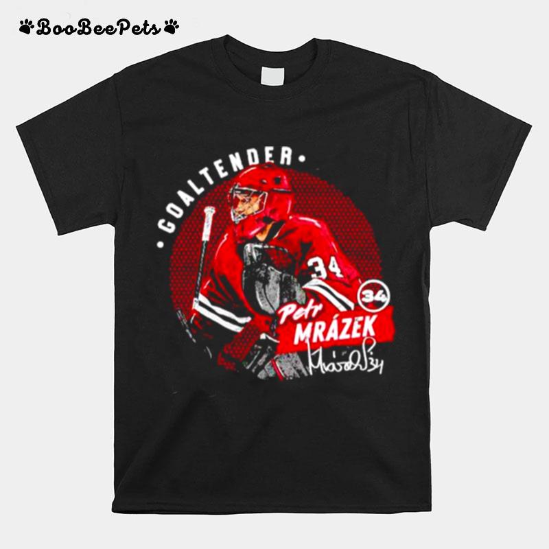 Petr Mrazek Goaltender Chicago Blackhawks Dots T-Shirt
