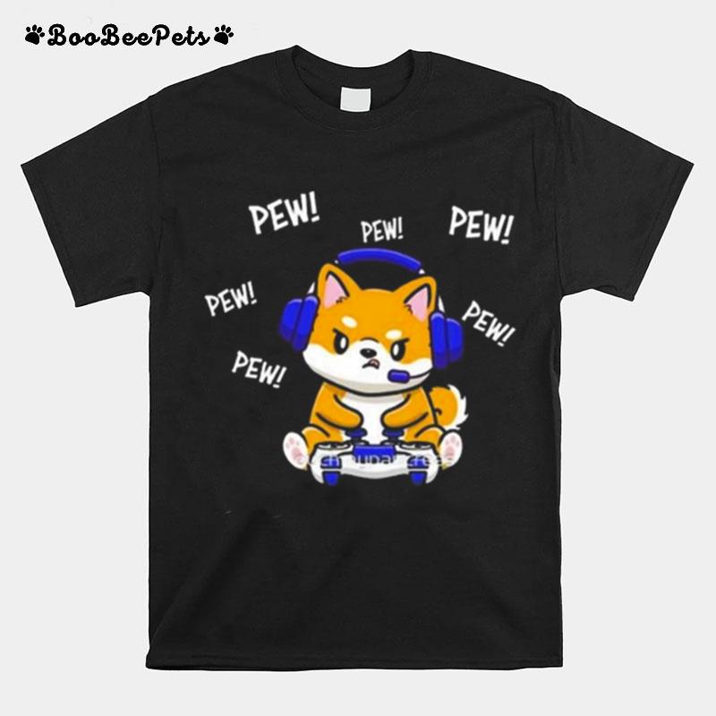 Pew Pew Pew Shiba Inu T-Shirt