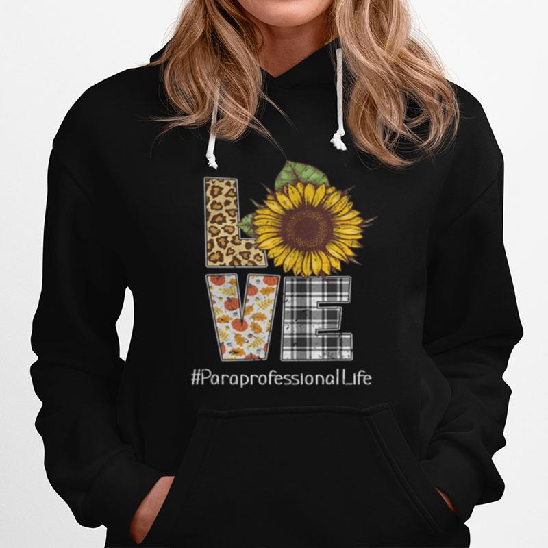 Ph Love Leopard Plaid Sunflower Paraprofessional Hoodie