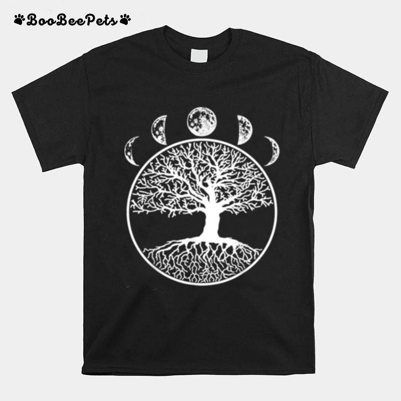 Phases Of The Moon Funny Tree Of Life Cottagecore Gift T-Shirt
