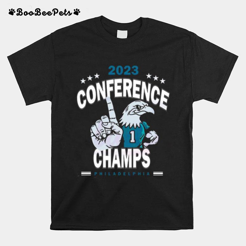 Philadelphia Eagles 2023 Conference Champs Bird Jalen Hurts T-Shirt