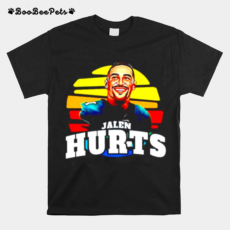 Philadelphia Eagles Jalen Hurts Smiling Retro Fanart T-Shirt