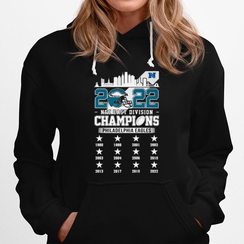 Philadelphia Eagles Skyline 2022 Nfc East Division Champions Hoodie