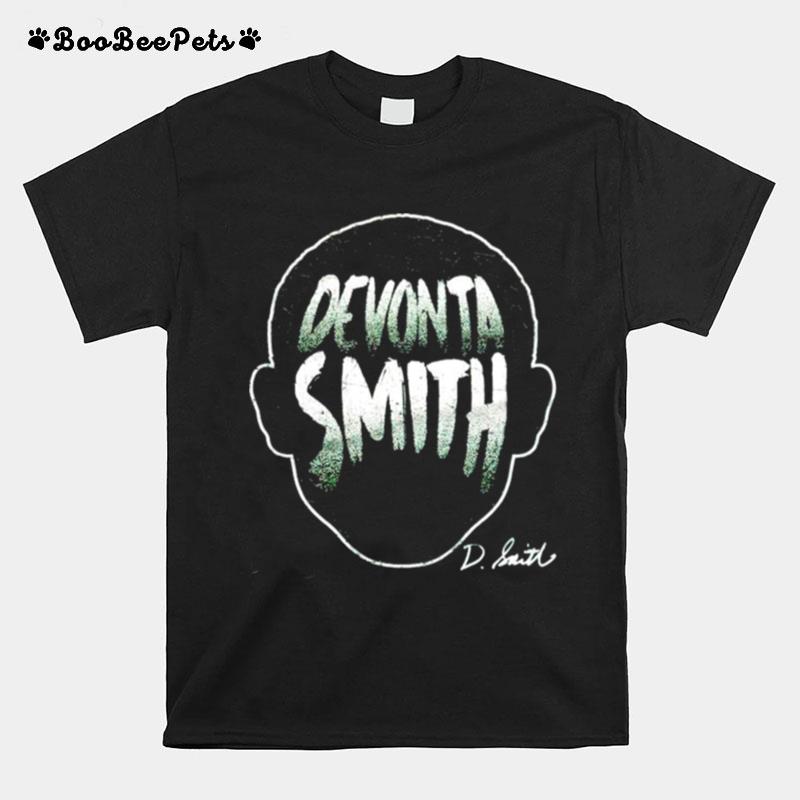 Philadelphia Football Devonta Smith Player Silhouette Signature T-Shirt