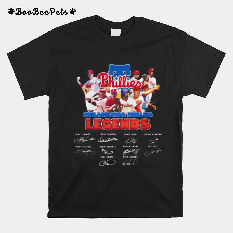 Philadelphia Phillies Legends Baseball Signatures T-Shirt
