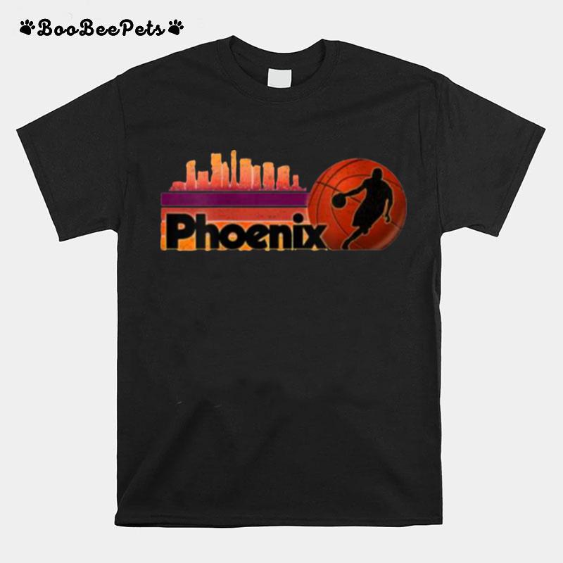 Phoenix Az Cityscape Sun Basketball Fans T-Shirt