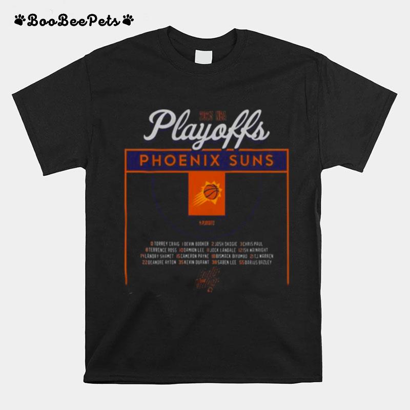 Phoenix Suns Stadium Essentials Unisex 2023 Nba Playoffs Roster T-Shirt