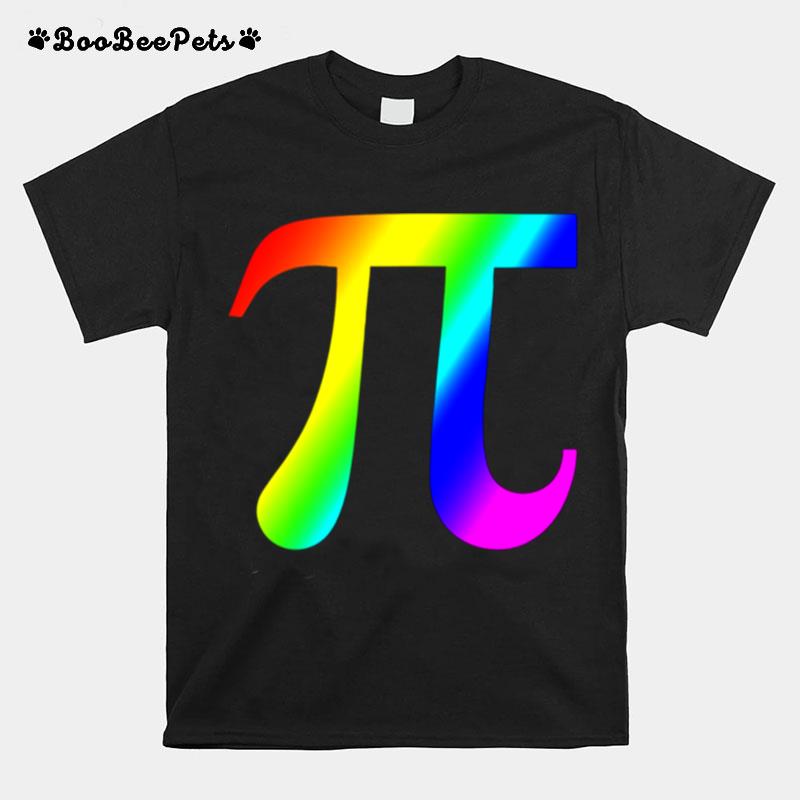 Pi Colorful Rainbow Mathematics Teacher Math T-Shirt