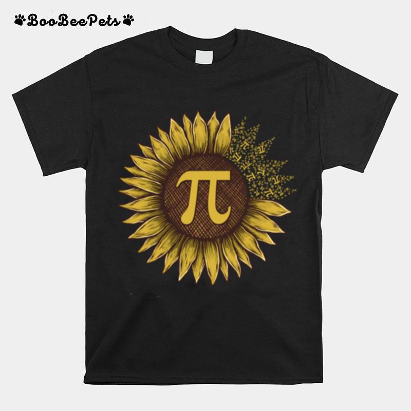 Pi Day Sunflowers Pi Number Symbol Teacher Math T-Shirt