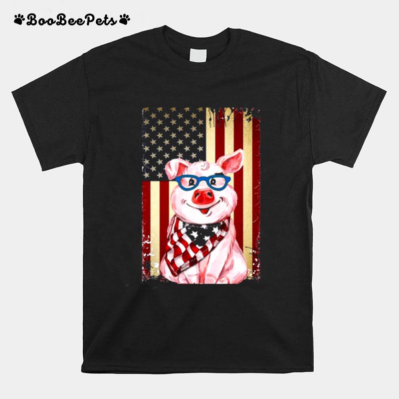 Pig American Flag T-Shirt