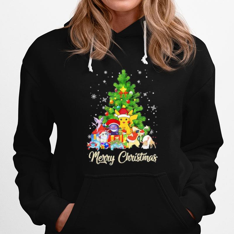 Pikachu Cartoon Merry Christmas Tree Hoodie