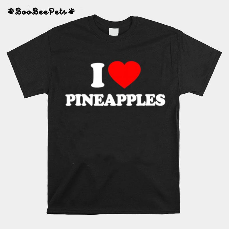 Pineapples Love Heart T-Shirt