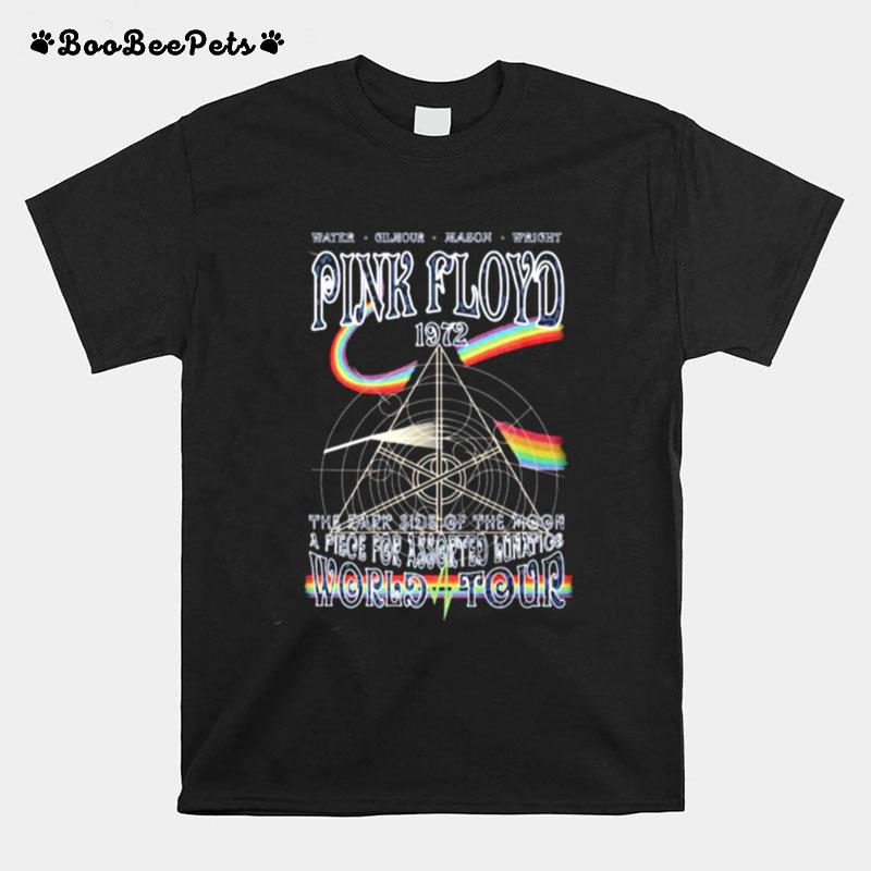 Pink Floyd 1972 The Dark Side Of The Moon A Piece World Tour Rainbow T-Shirt