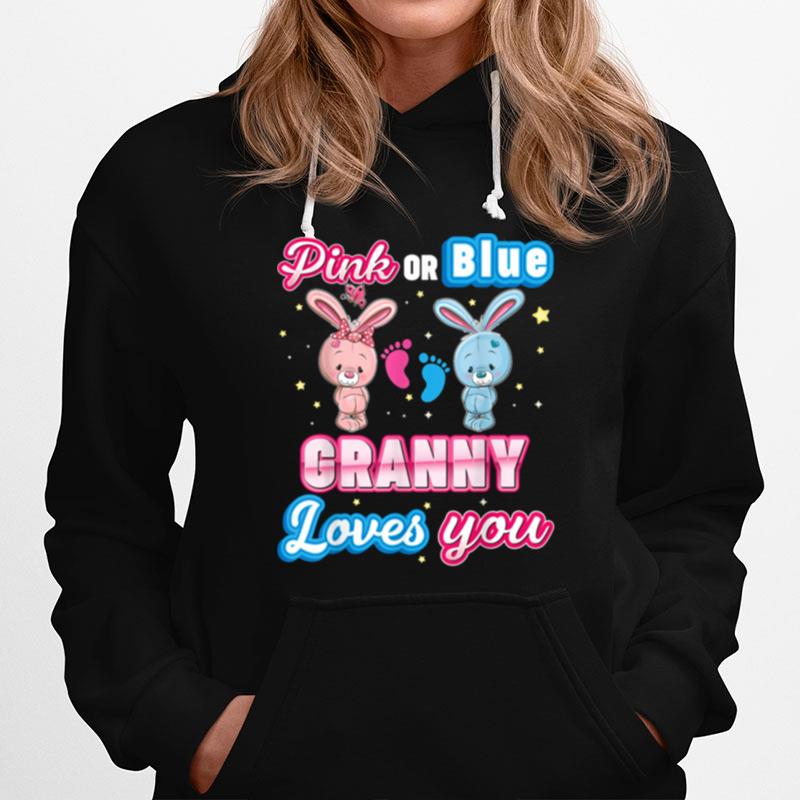 Pink Or Blue Granny Loves You Gender Reveal Baby Mother Day Hoodie