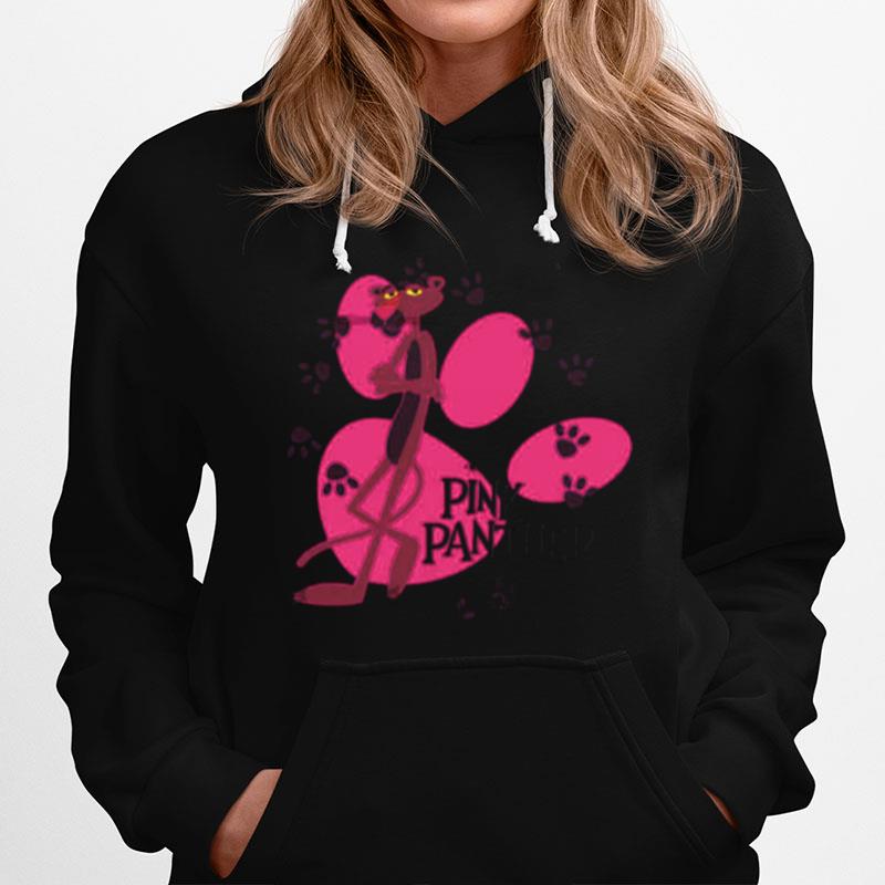 Pink Paw Prints Pink Panther Cartoon Friend Hoodie