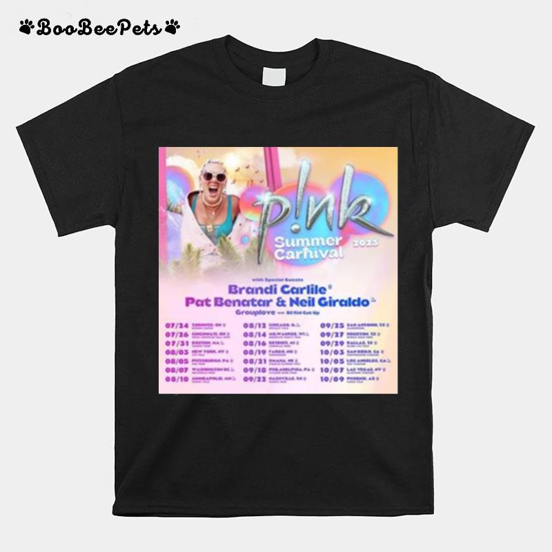 Pink Summer Carnival Dates 2023 Tour T-Shirt