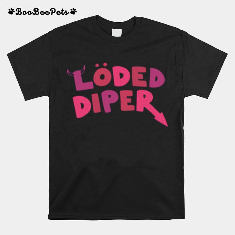Pink Text Design Rodrick Heffley Loded Diper T-Shirt