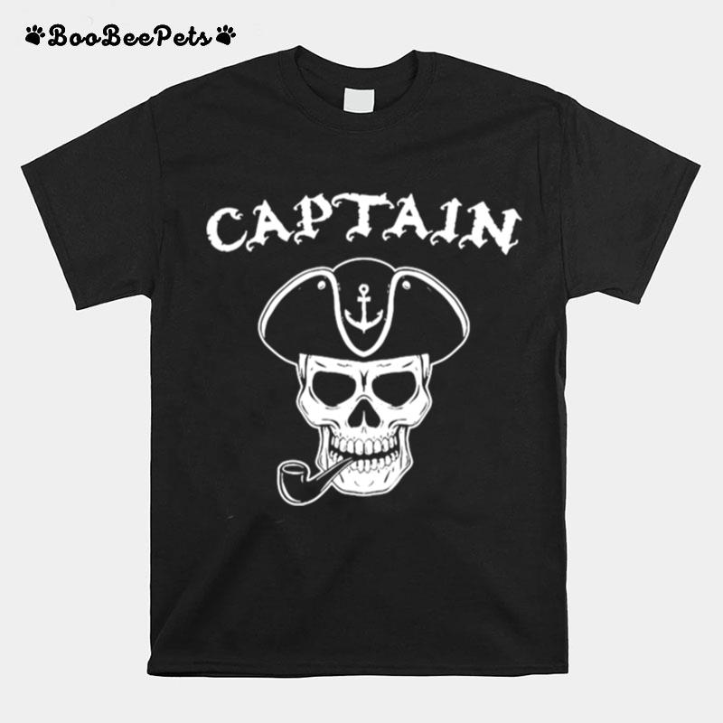 Pirate Captain Nautical Skull Love Sailing T-Shirt