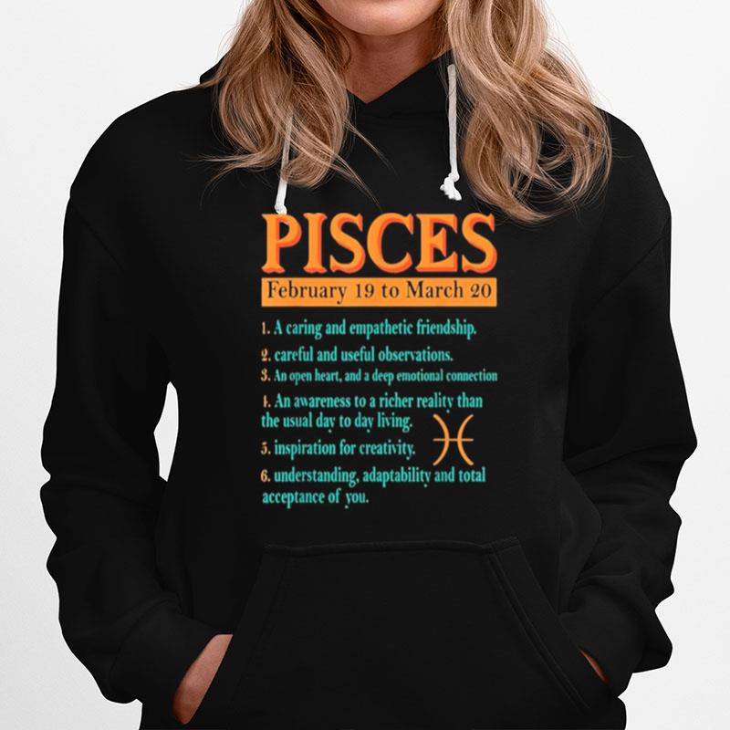 Pisces Zodiac Sign Astrology February To March Birthday Hoodie
