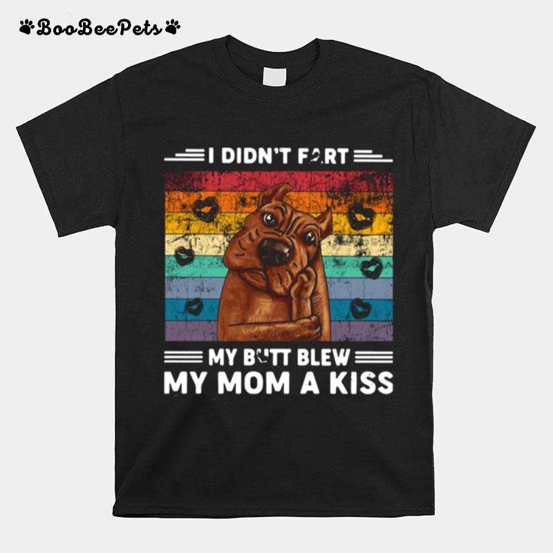 Pitbull I Didnt Fart My Butt Blew My Mom A Kiss Vintage T-Shirt