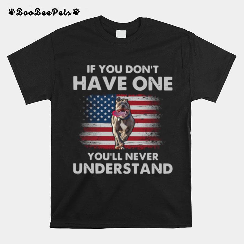 Pitbull If You Dont Have One Youll Never Understand American Flag T-Shirt