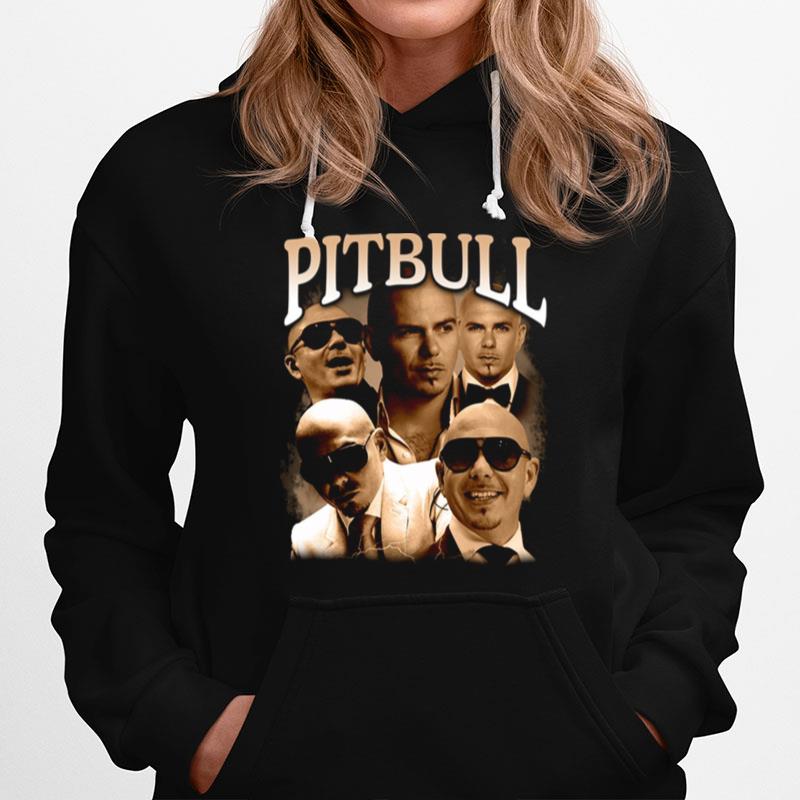 Pitbull Portrait Hip Hop 90S Rap Armando Cristian Perez Hoodie