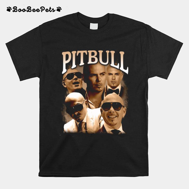 Pitbull Portrait Hip Hop 90S Rap Armando Cristian Perez T-Shirt